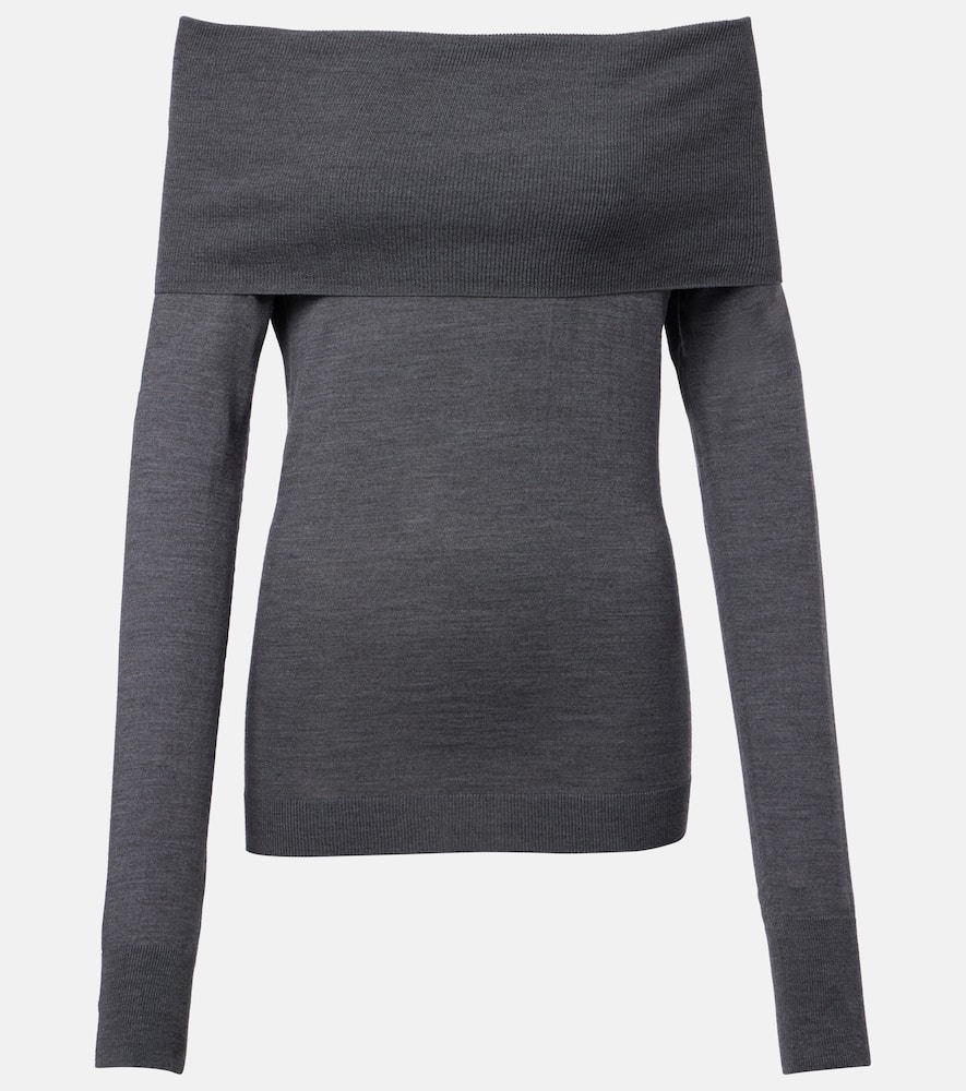 Stella McCartney Off-shoulder virgin wool top