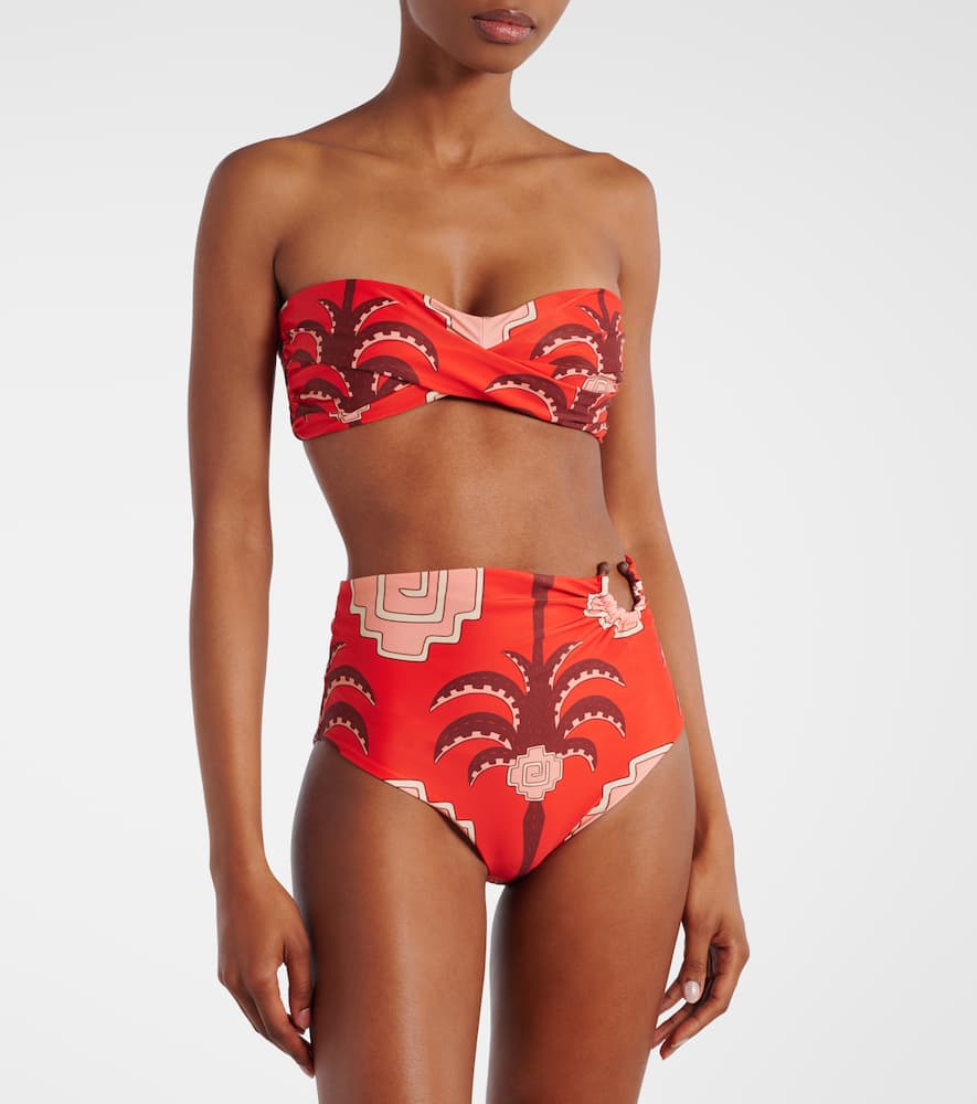 Taita printed high-rise bikini bottoms