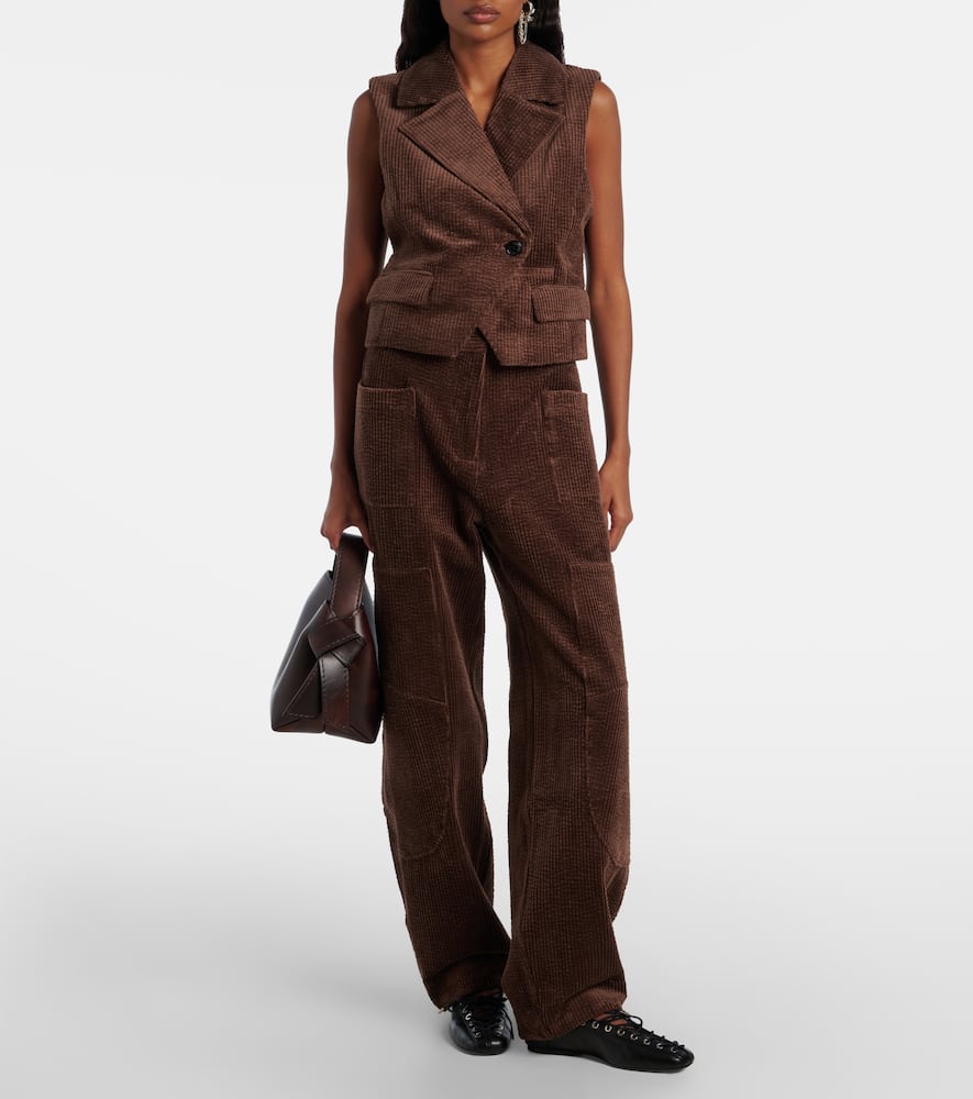 Cotton corduroy cargo pants