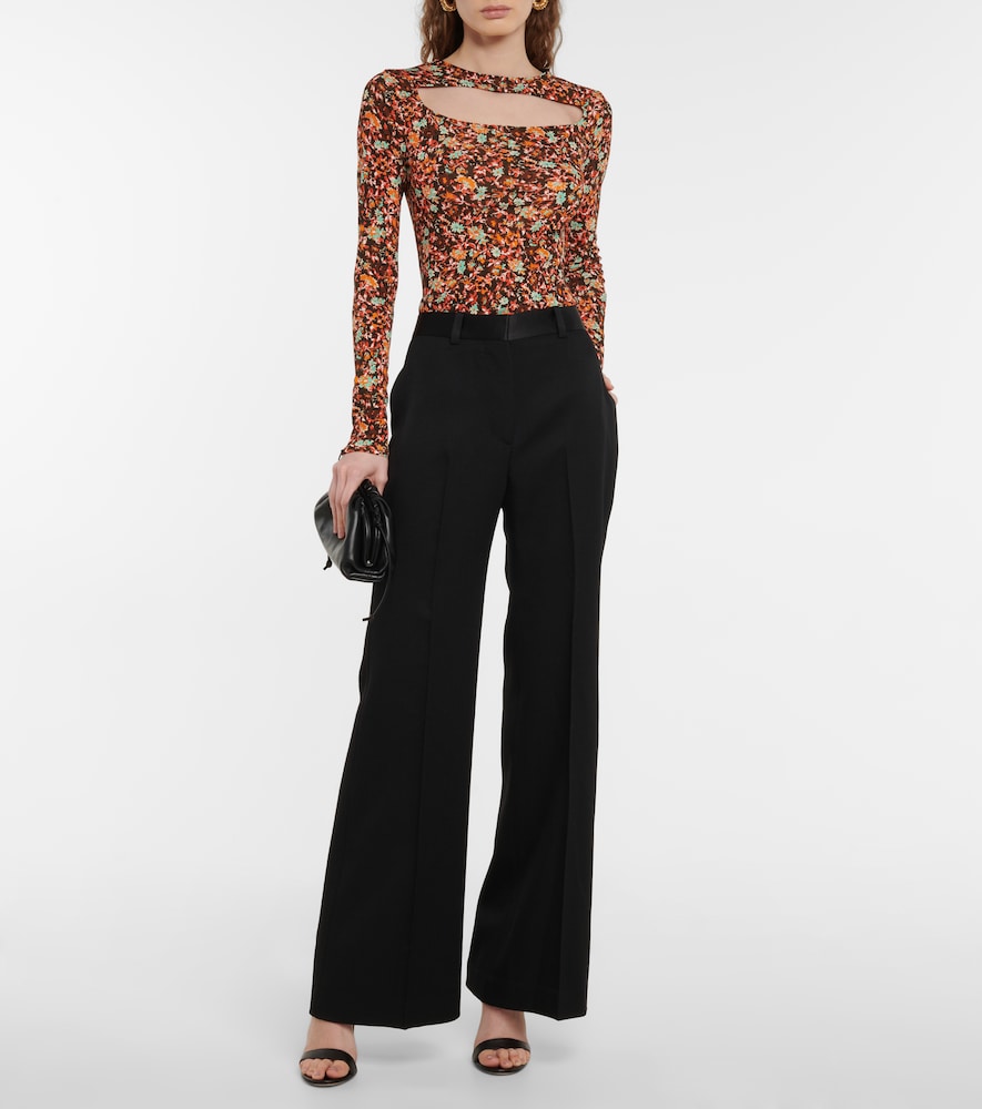 Floral cutout top