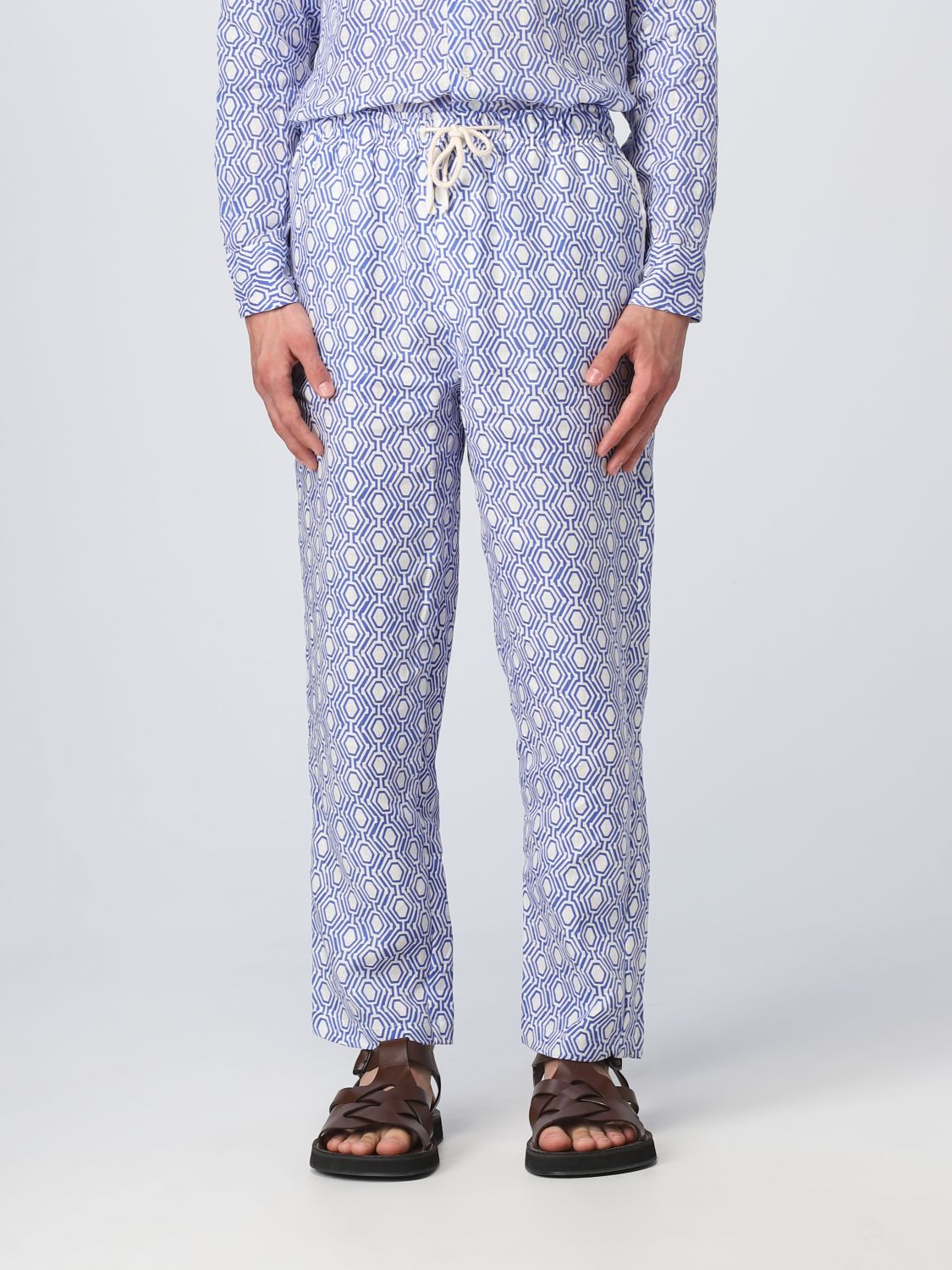 Pants Men color Gnawed Blue