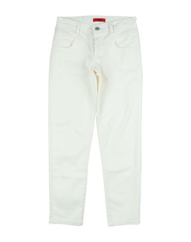 Kid Girl Pants White Size 12 Cotton, Elastane