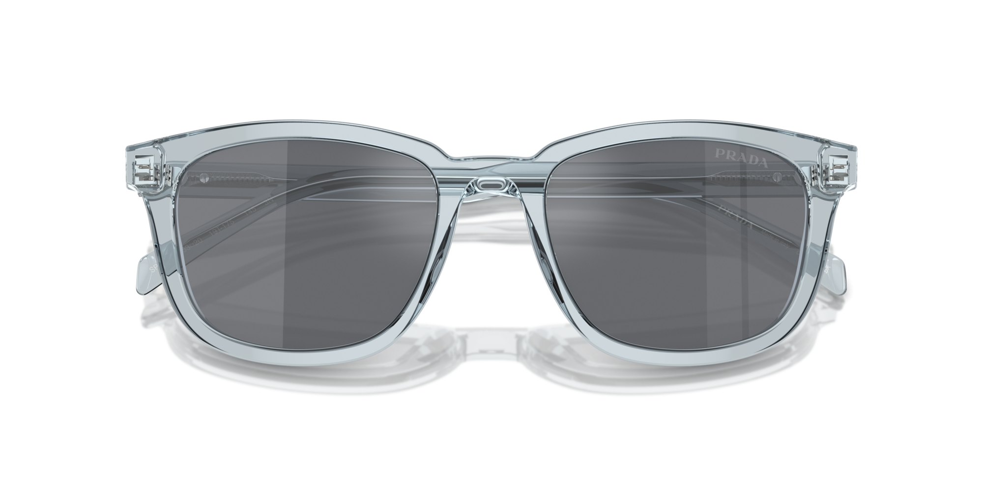Prada Man Prada PR A21S 19T175 Sunglasses Acetate Blue Grey Pillow Normal Flash