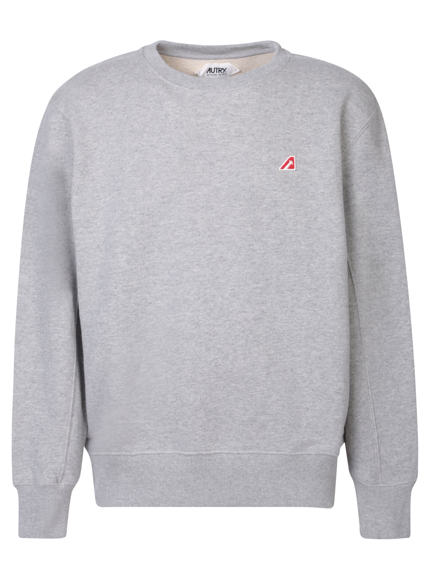 Logo-patch cotton sweatshirt - Grey