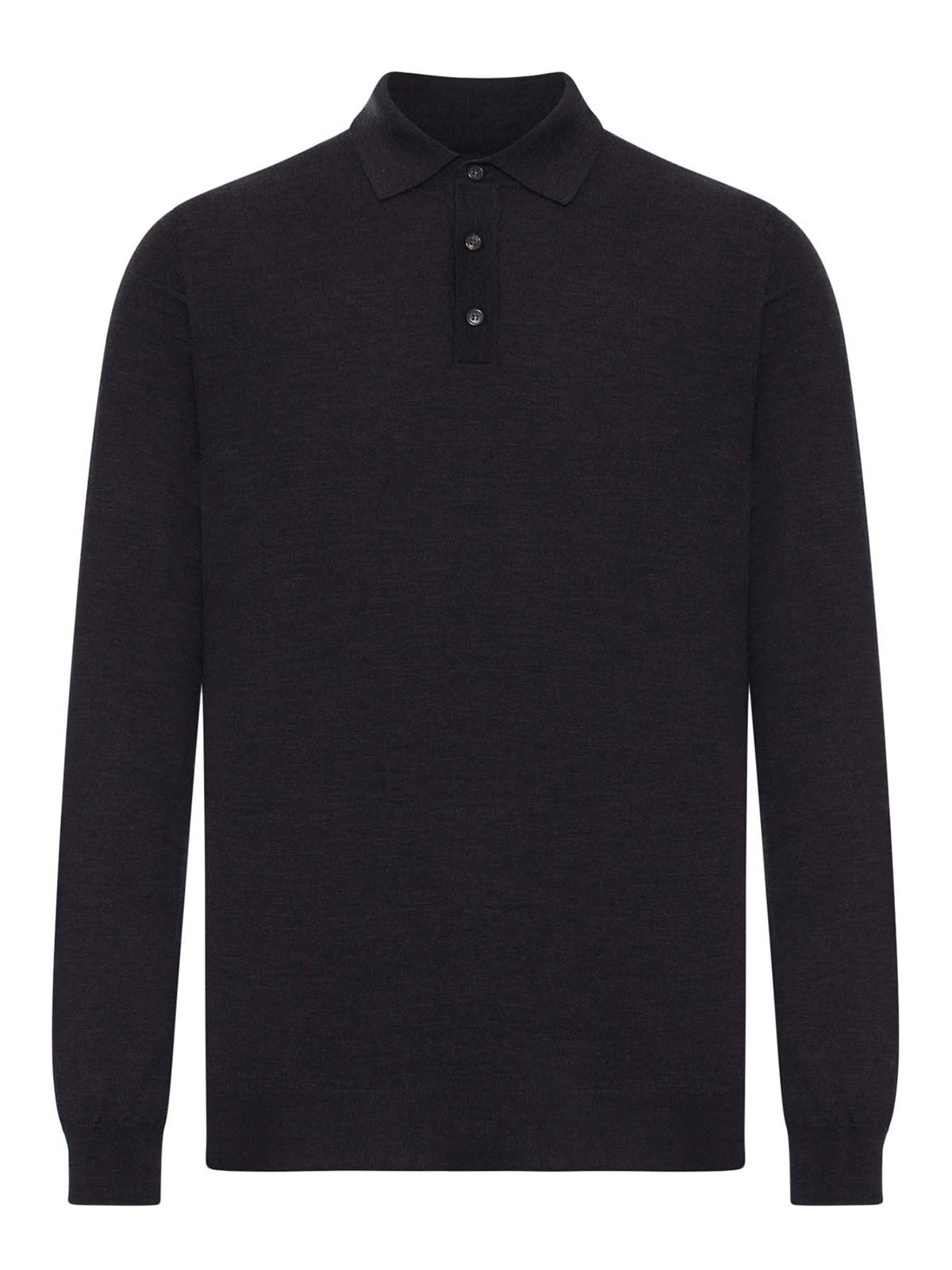Polo Shirt In Fine Combed Wool