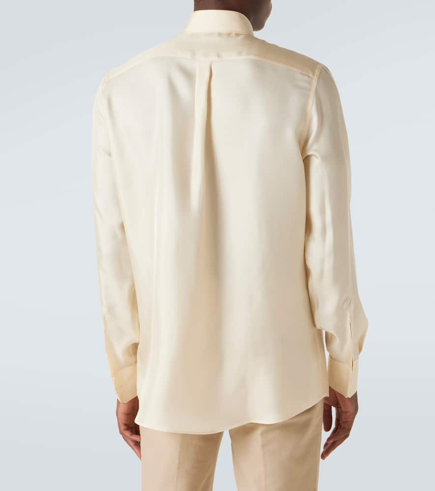 Silk twill dress shirt