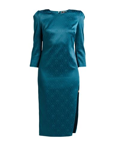 Woman Midi dress Deep teal Size 6 Polyester, Polyamide, Elastane