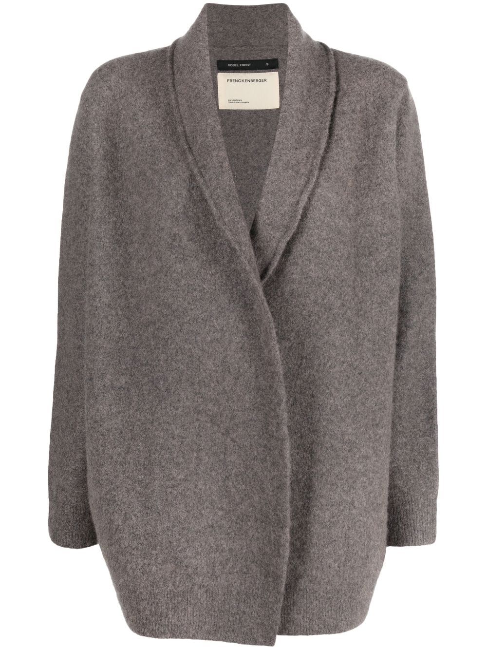 Felted-finish cashmere cardigan - Brown