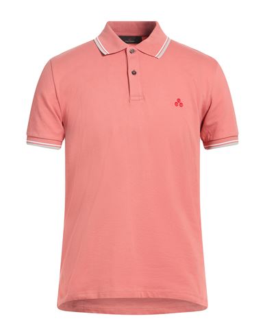 Man Polo shirt Salmon pink Size M Cotton, Elastane