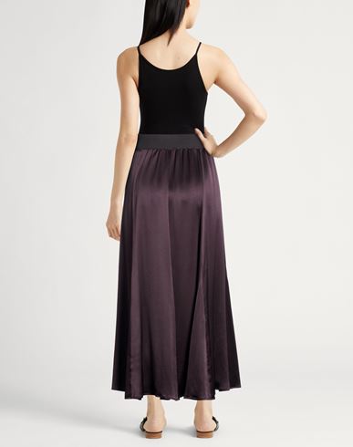 Woman Midi skirt Plum Size 4 Silk