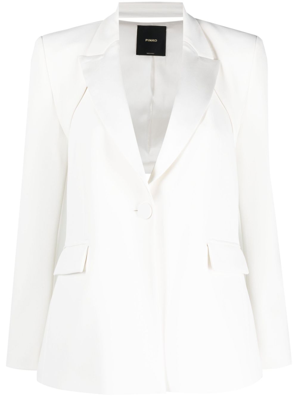 Peak-lapels single-breasted blazer - White