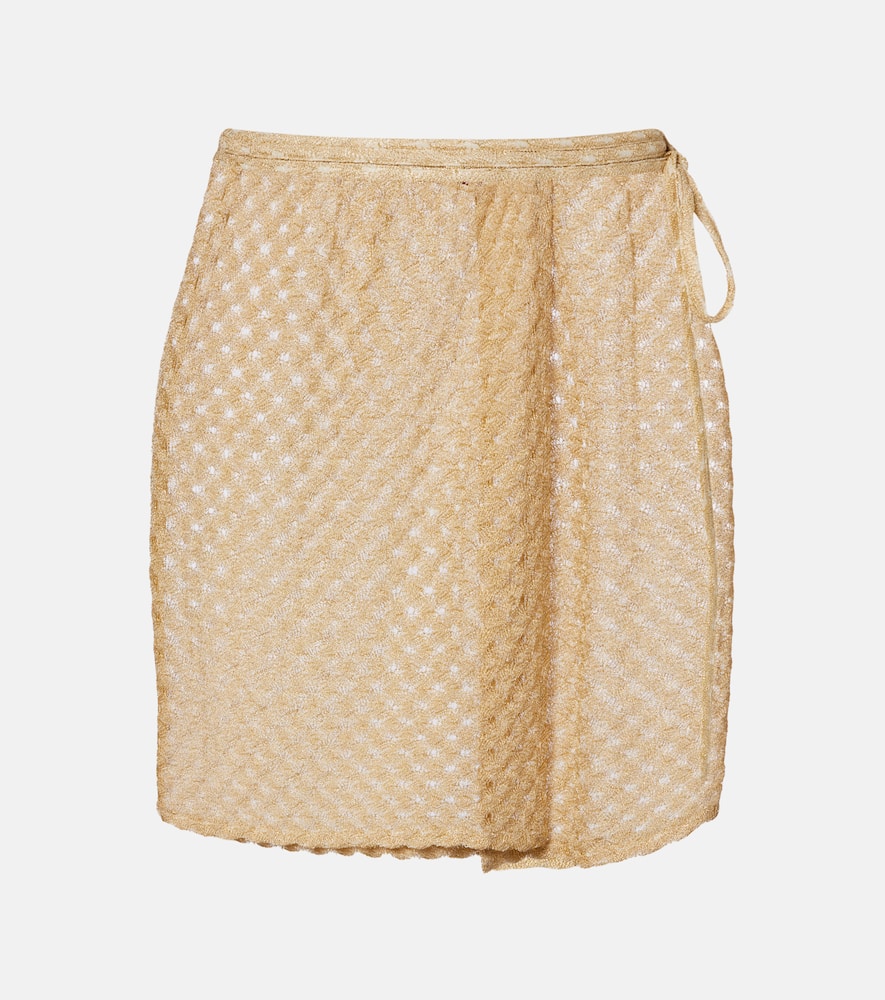 Lamé wrap skirt