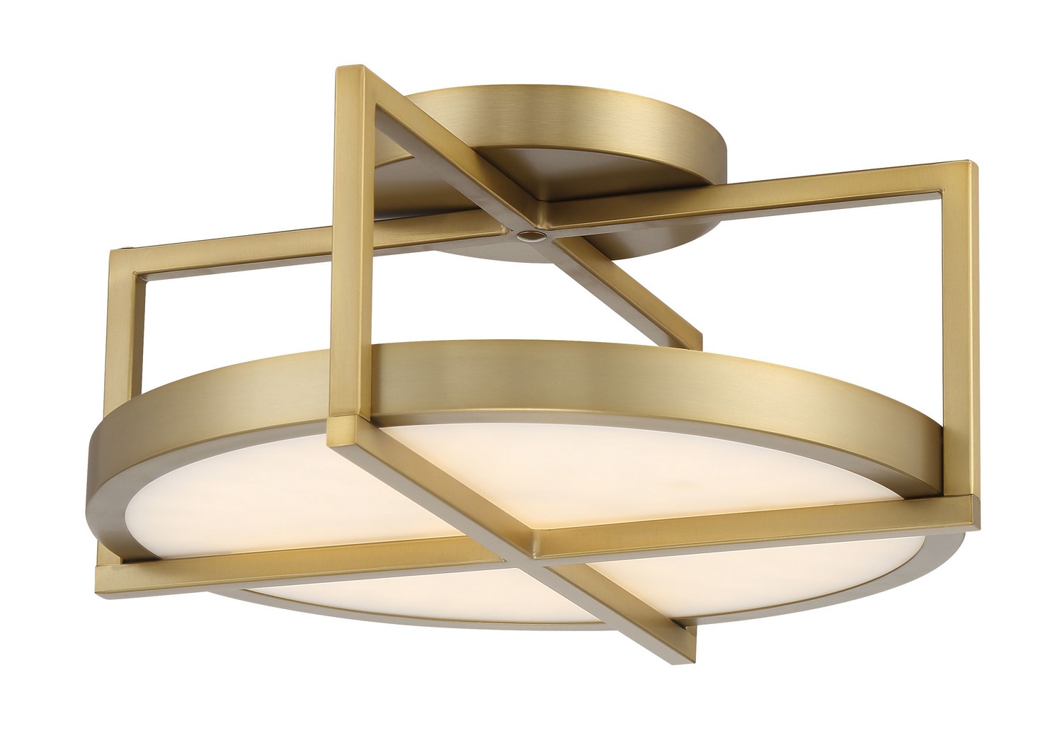 Soft Brass LED Semi Flush Mount from the Boada Collection
