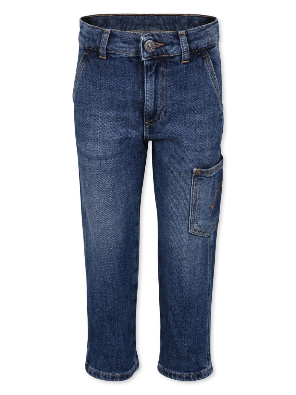 Logo patch jeans - Blue
