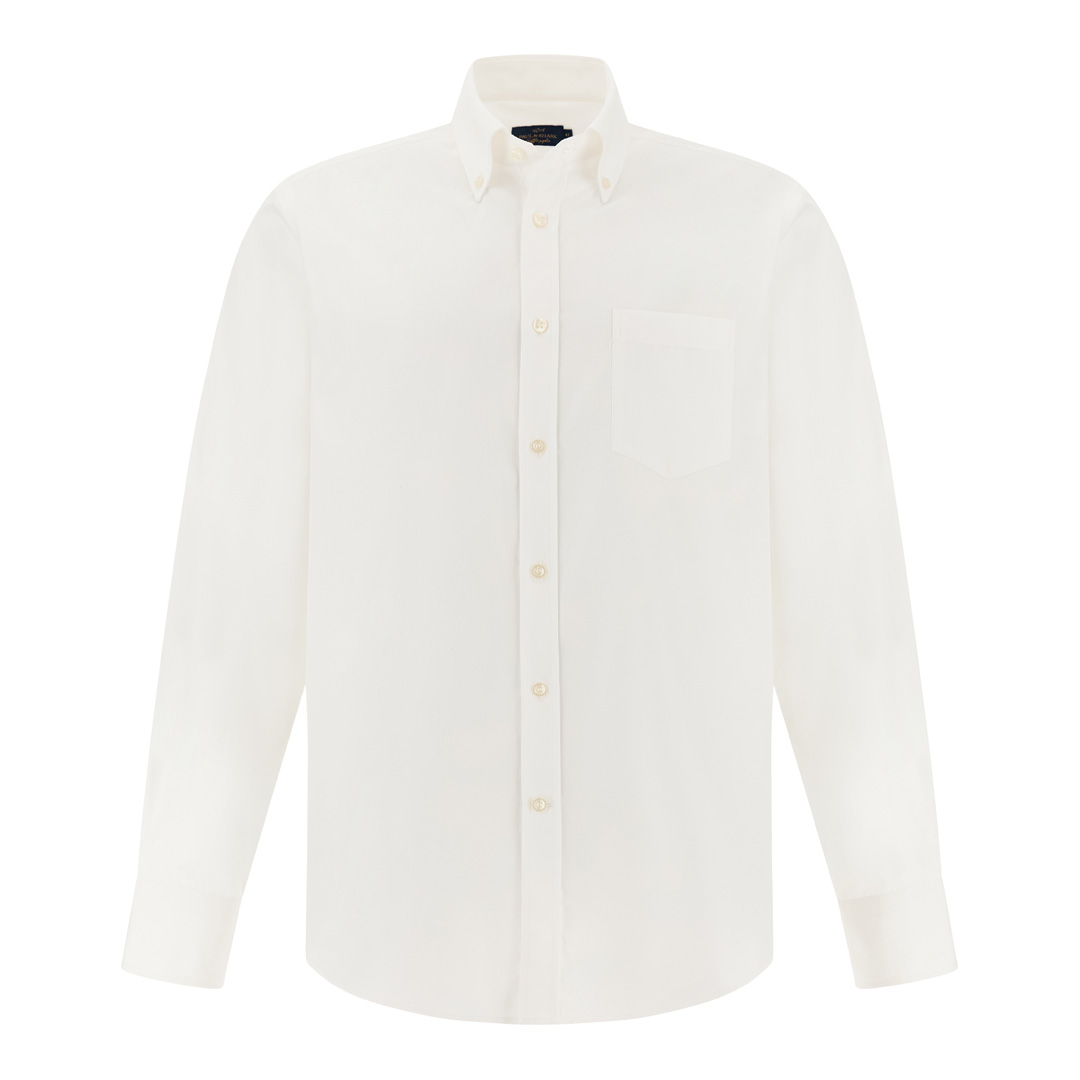 Cotton Poplin Shirt Soffio, Man, White