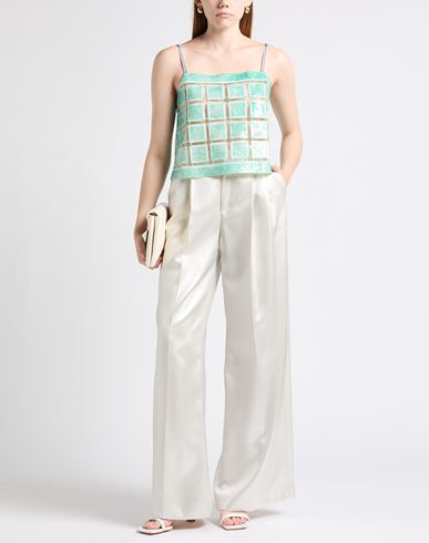 Aviù Woman Top Light green Size 4 Polyester, Polyamide