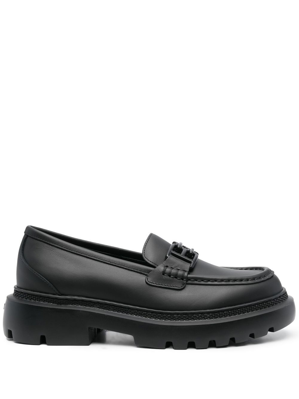 Tonal logo-plaque loafers - Neutrals