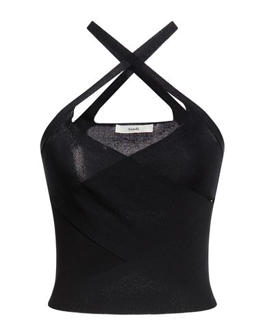 Woman Top Black Size 4 Viscose, Polyamide