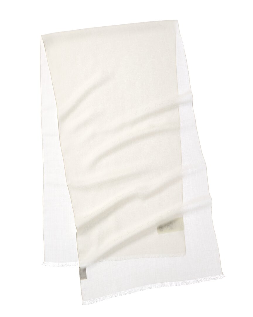 Gucci Logo Jacquard Wool & Silk-Blend Scarf
