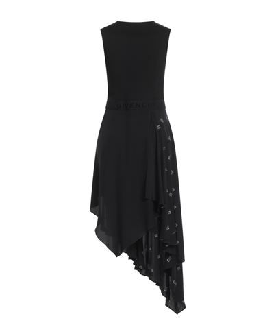 Woman Mini dress Black Size 12 Silk, Polyester, Viscose, Polyamide