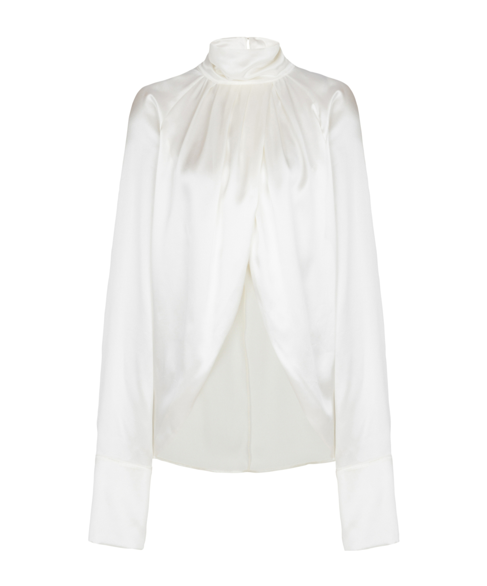 Draped silk blouse