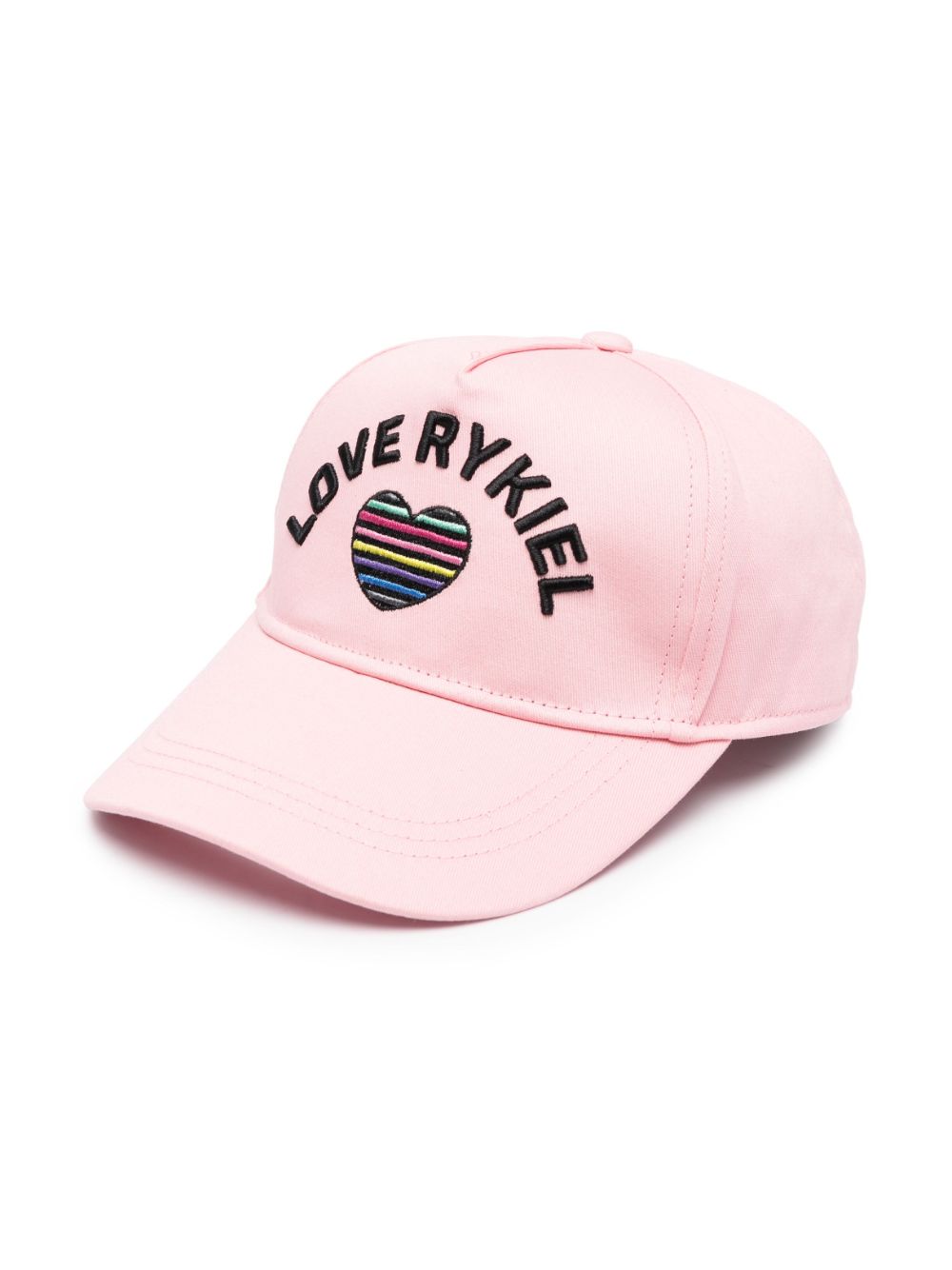 Embroidered-logo cotton cap - Pink