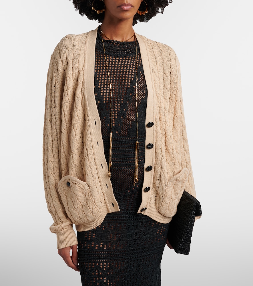 Blazé Milano Ket cable-knit cotton cardigan