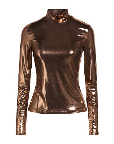 Woman Top Bronze Size 4 Polyester, Elastane