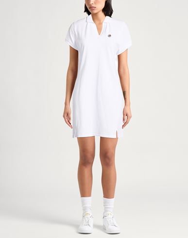 Woman Mini dress White Size S Cotton, Elastane