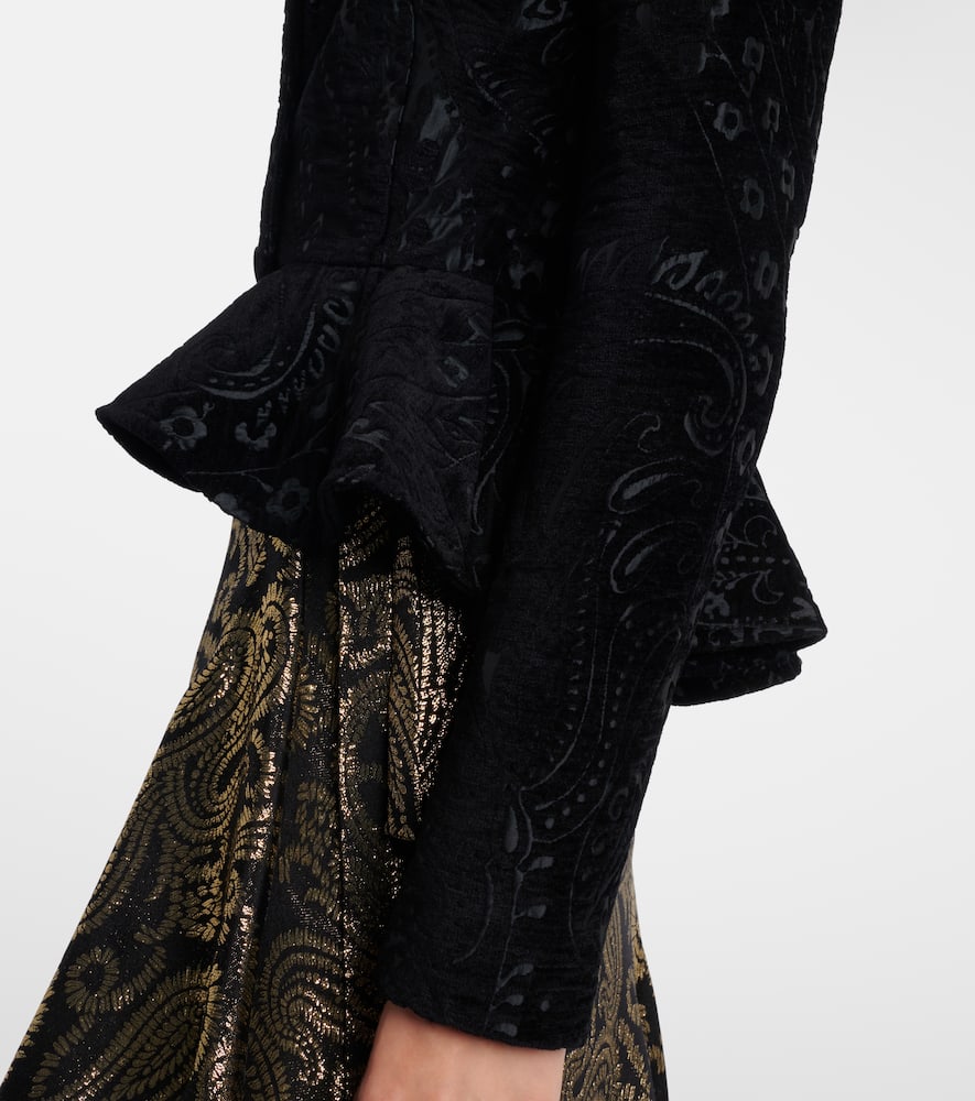 Paisley peplum blazer