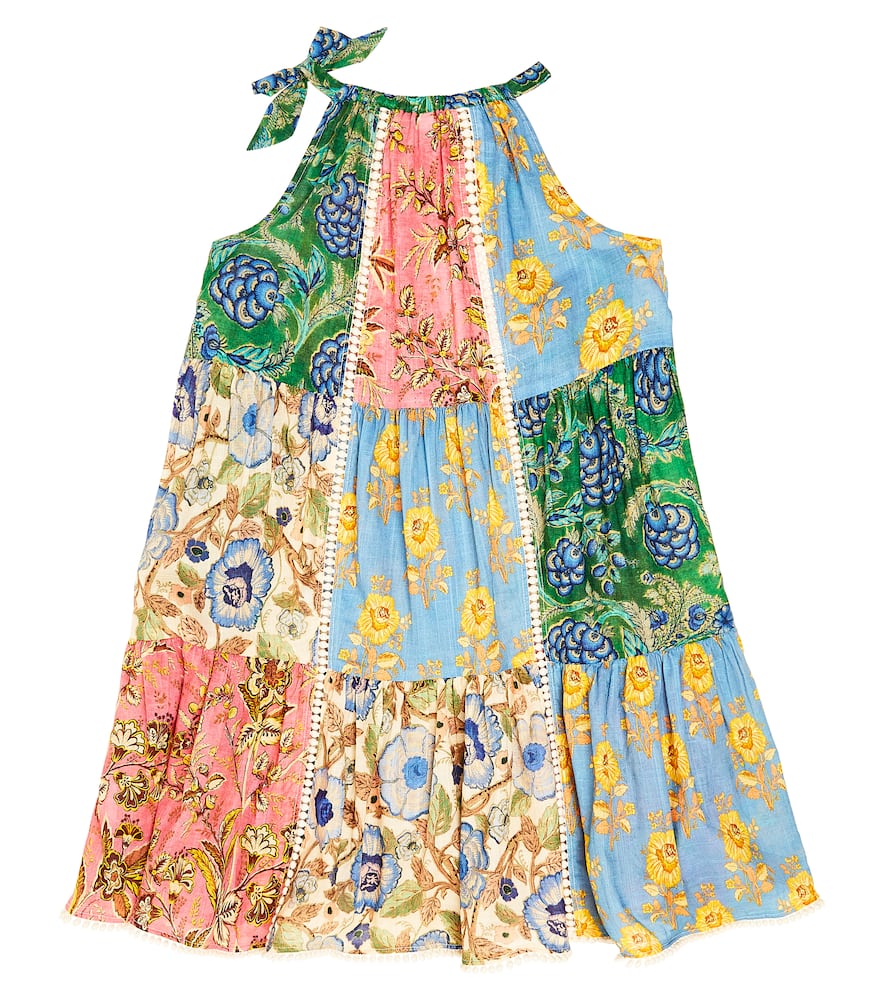 Zimmermann Kids Junie halterneck printed cotton dress