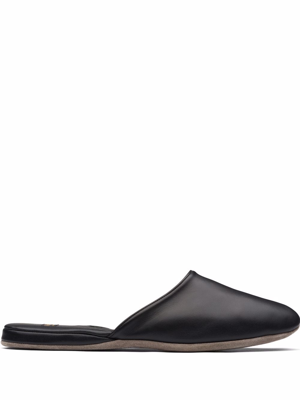 Arran 3 leather slippers - Black