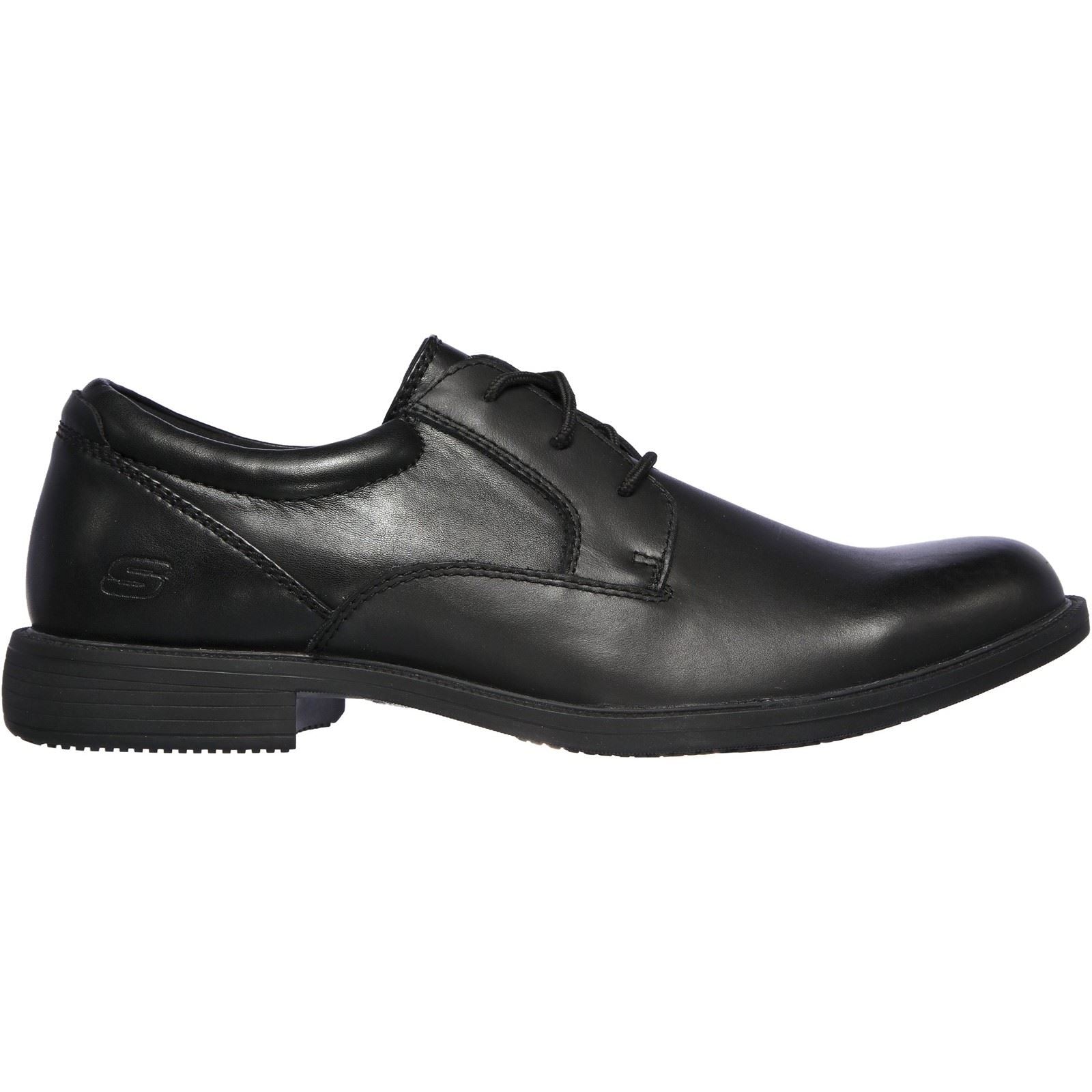 Skechers Dreston Rasmiss Leather Men's Black Standard Lace-Up Shoe