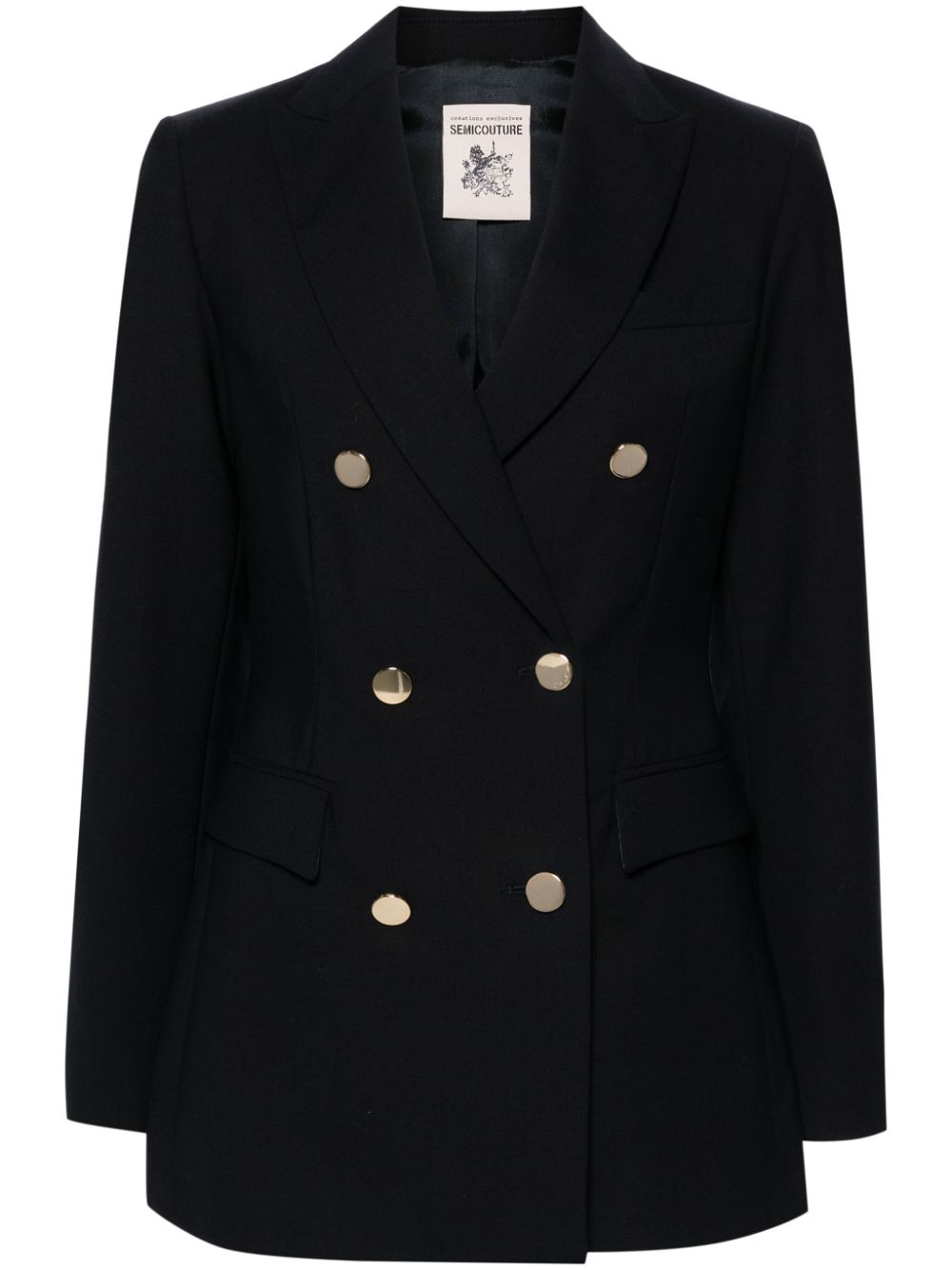 Double-breasted blazer - Brown