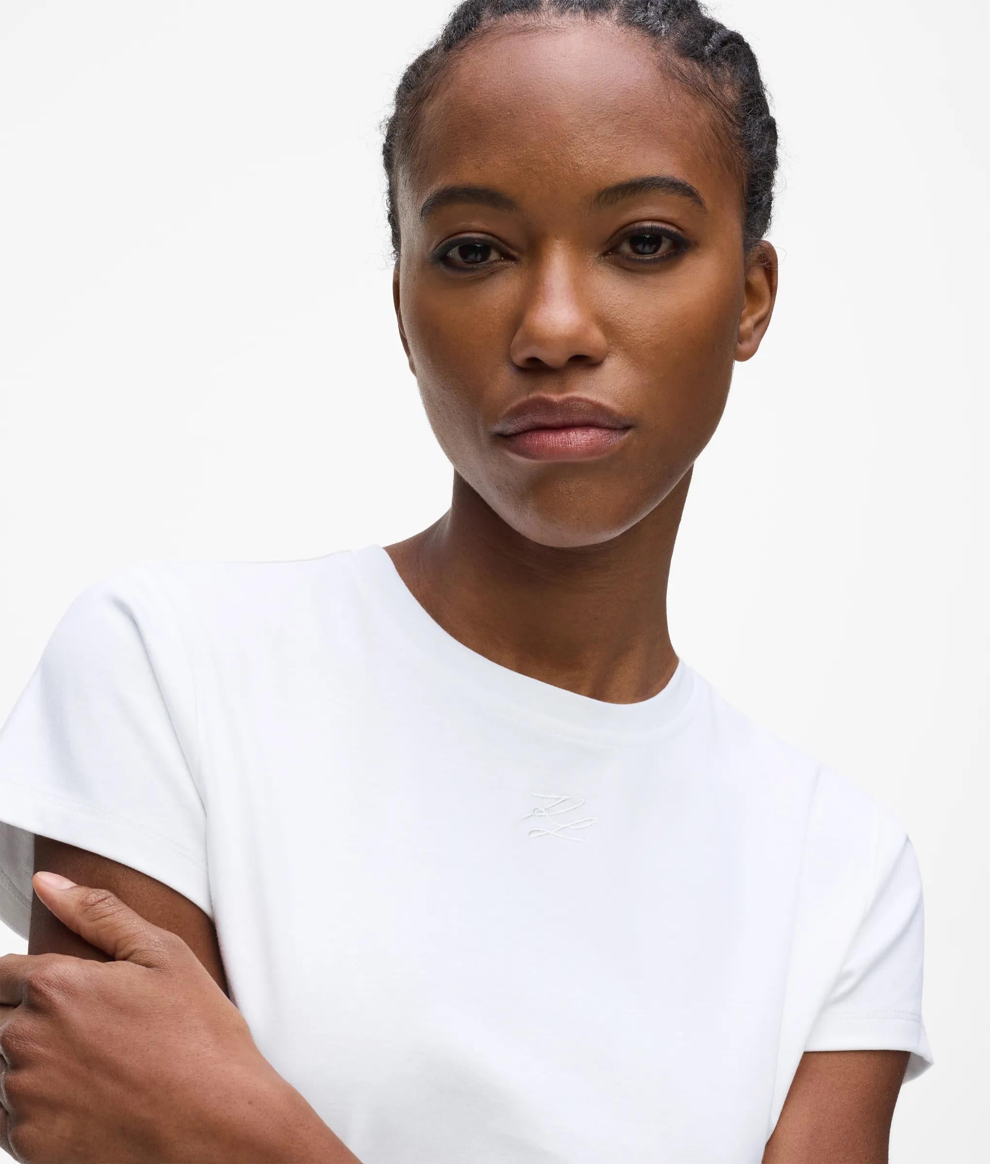 Karl Lagerfeld - Korsett-t-shirt, Damen, Weiss, Größe