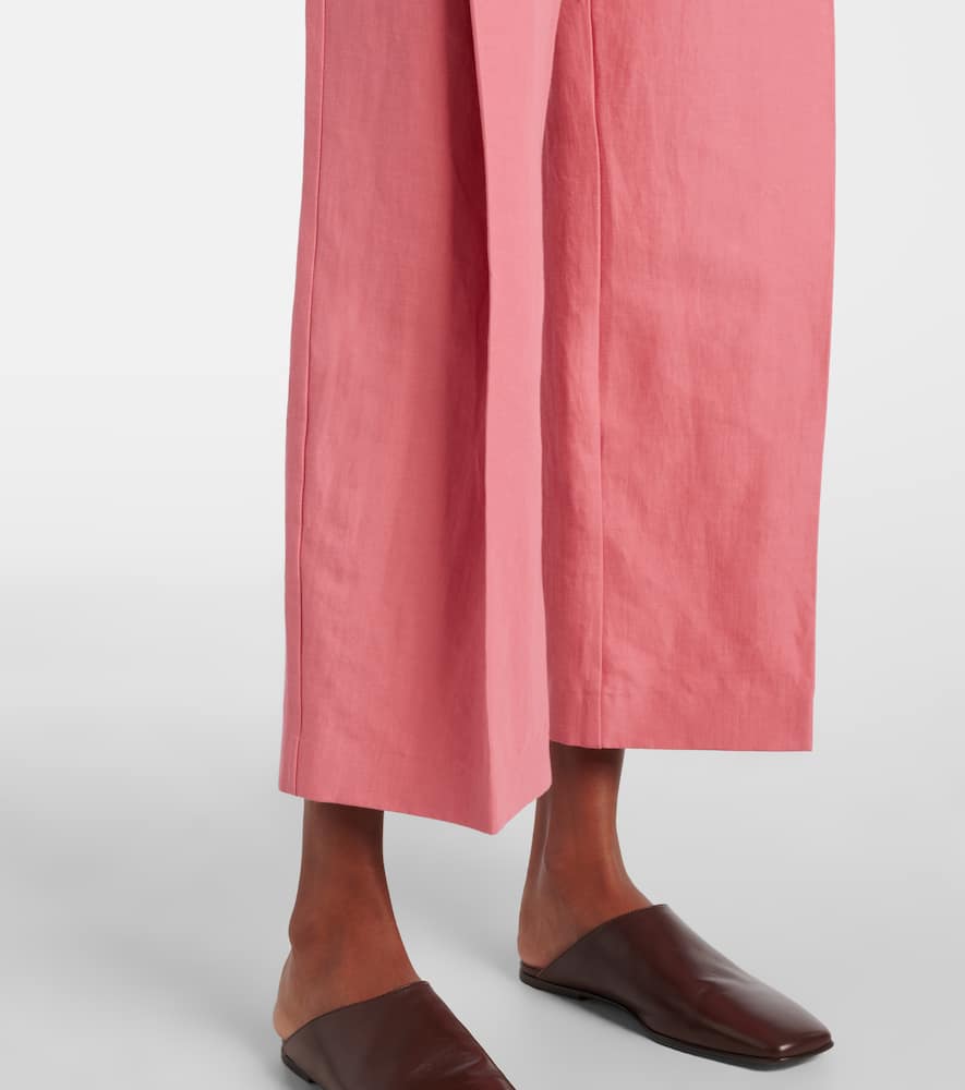 Santu linen and cotton-blend culottes