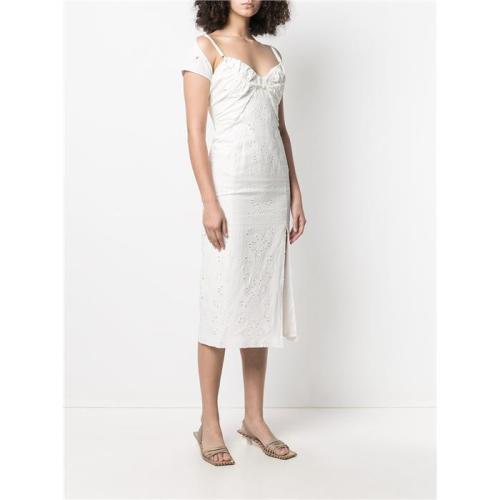Broderie anglaise midi sundress - White