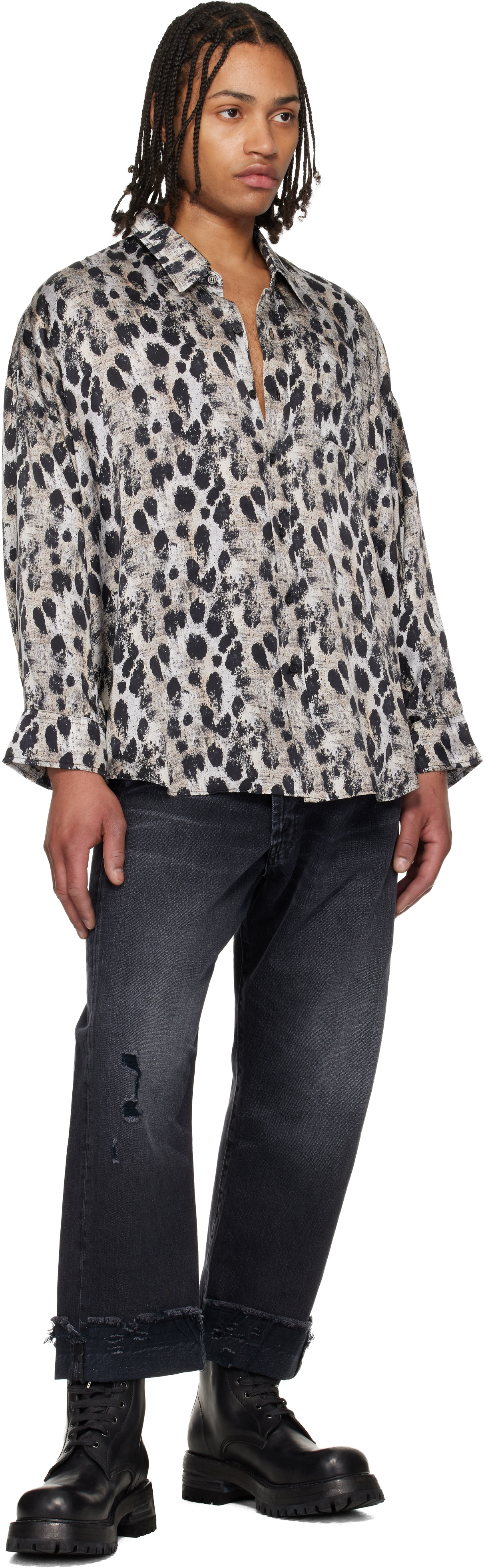 Black Crossover Jeans