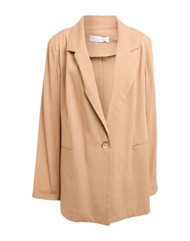 Previú Woman Blazer Camel Size 12 Viscose