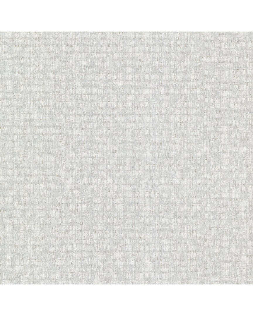 A-Street Prints Zeke Silver Imitation Fabric Wallpaper