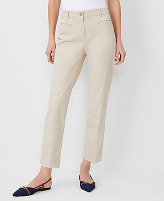 Ann Taylor The Petite Cotton Crop Pant – Curvy Fit
