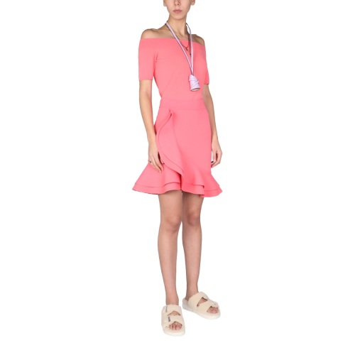 Ruffled A-line skirt