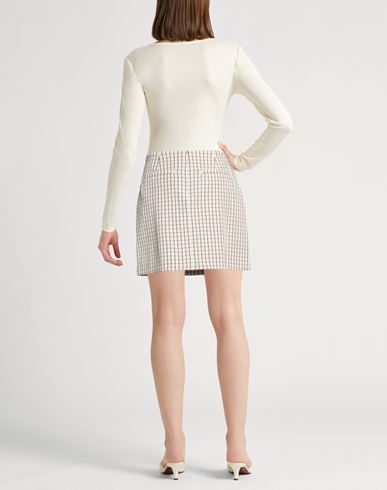 Woman Mini skirt Ivory Size 0 Polyester, Elastane