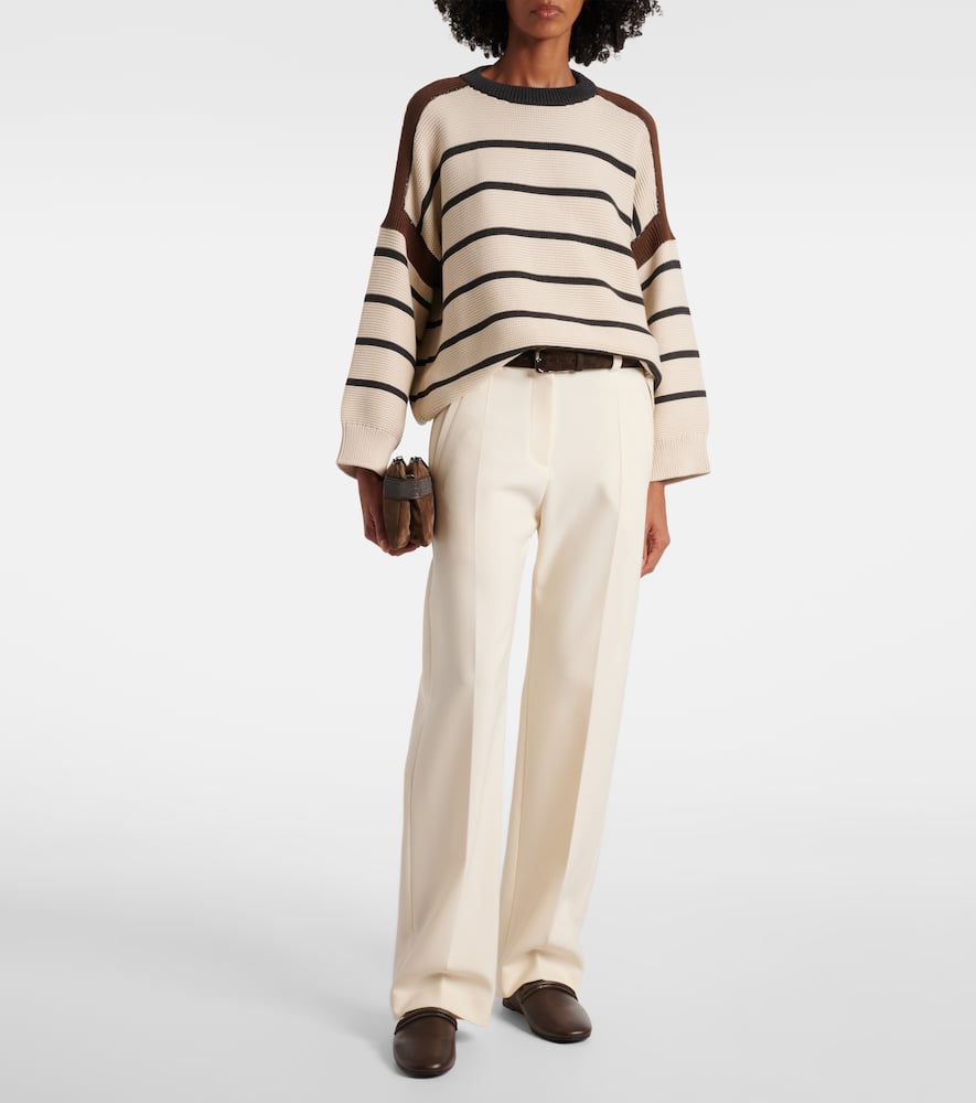 High-rise wide-leg pants