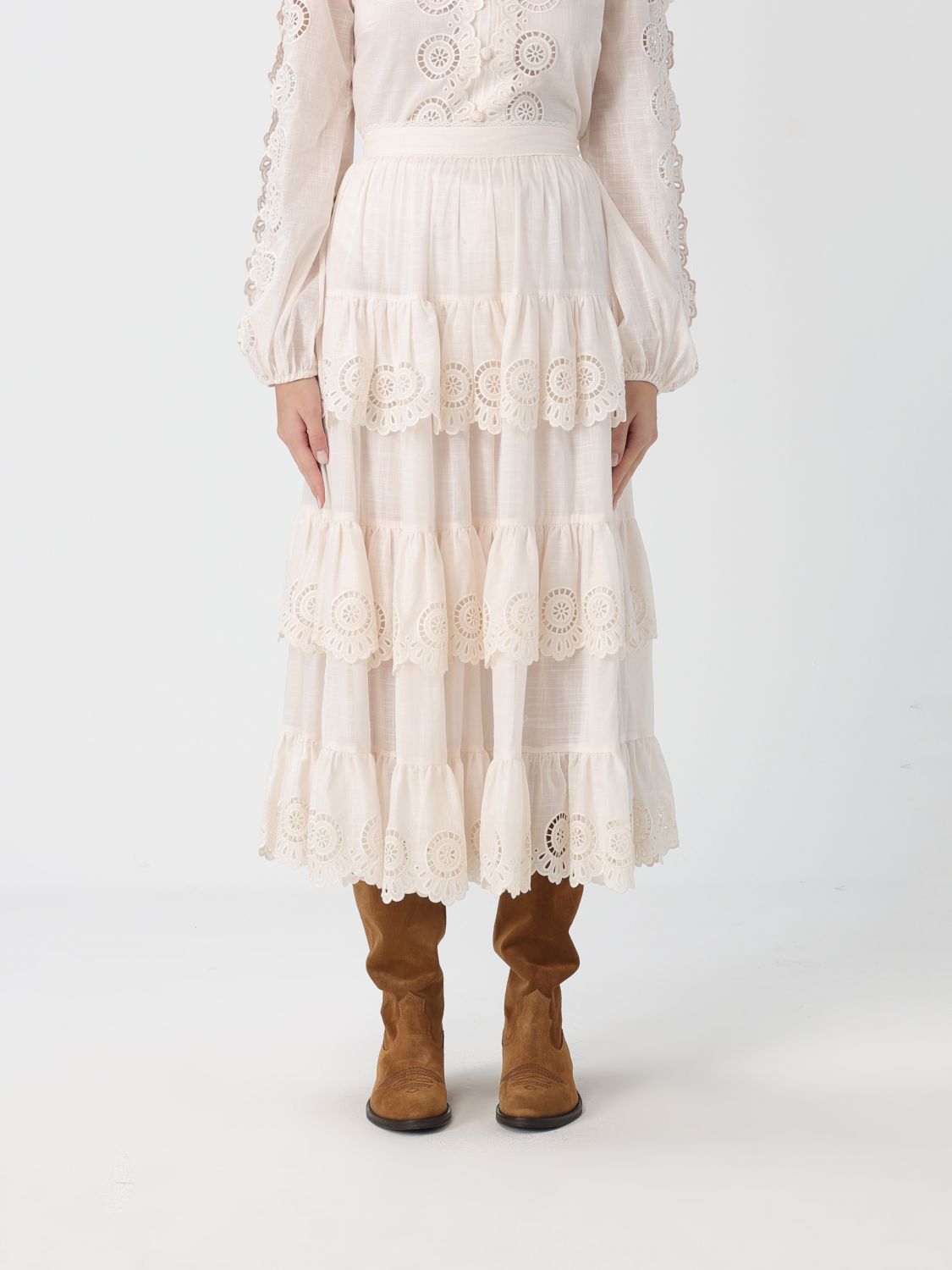 Skirt Woman color Ivory