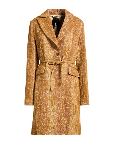 Woman Coat Mustard Size 2 Polycarbonate, Polyester, Wool, Polyamide