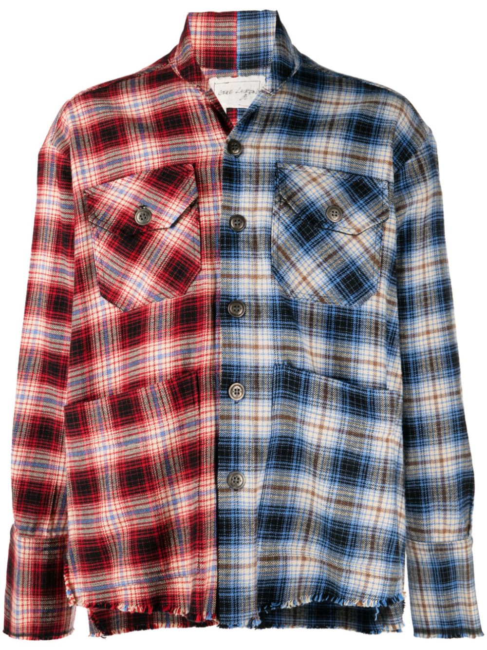 Check-pattern cotton shirt - Red