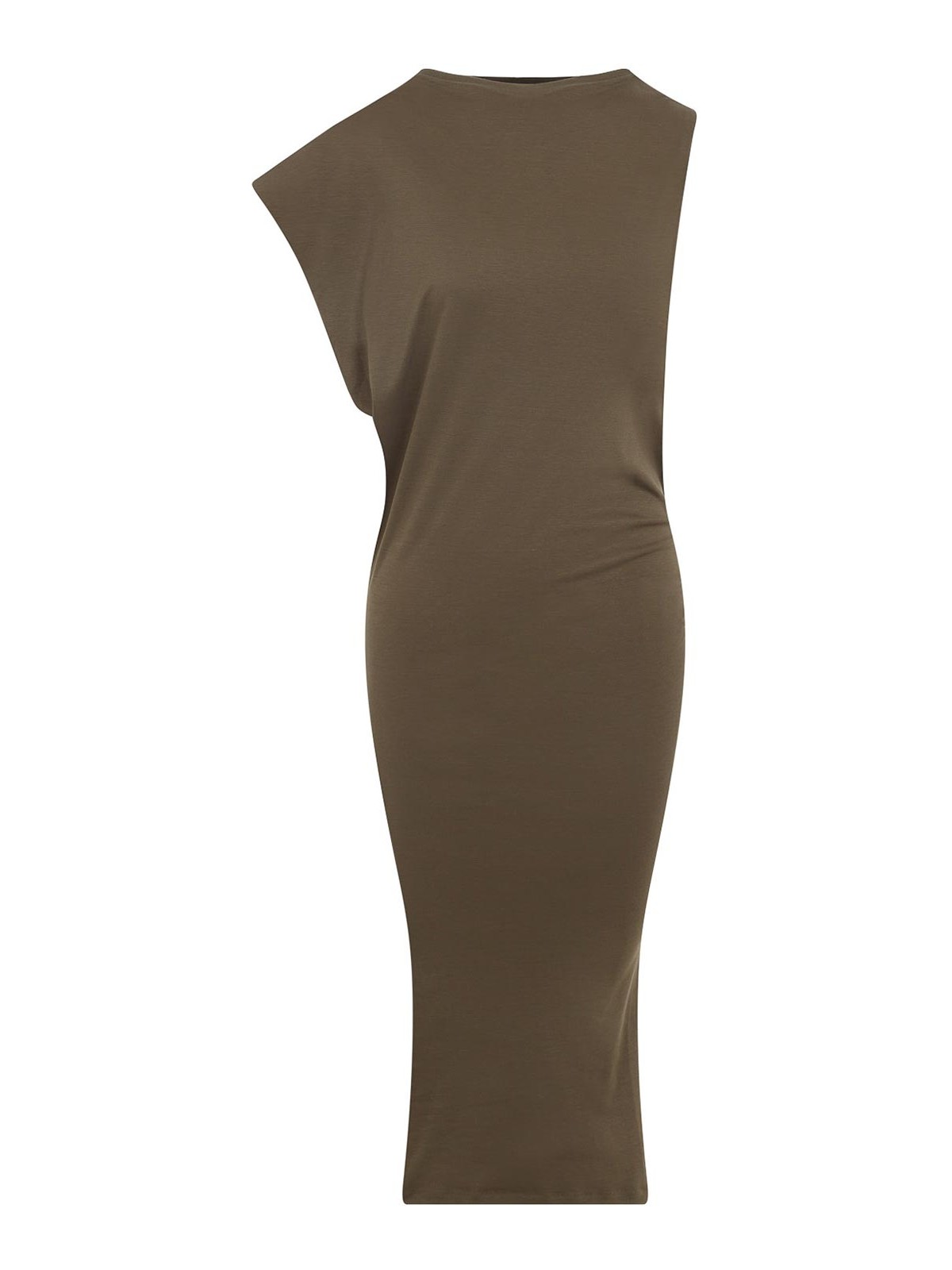 Jacquemus - asymmetric midi dress sleeveless draped detai