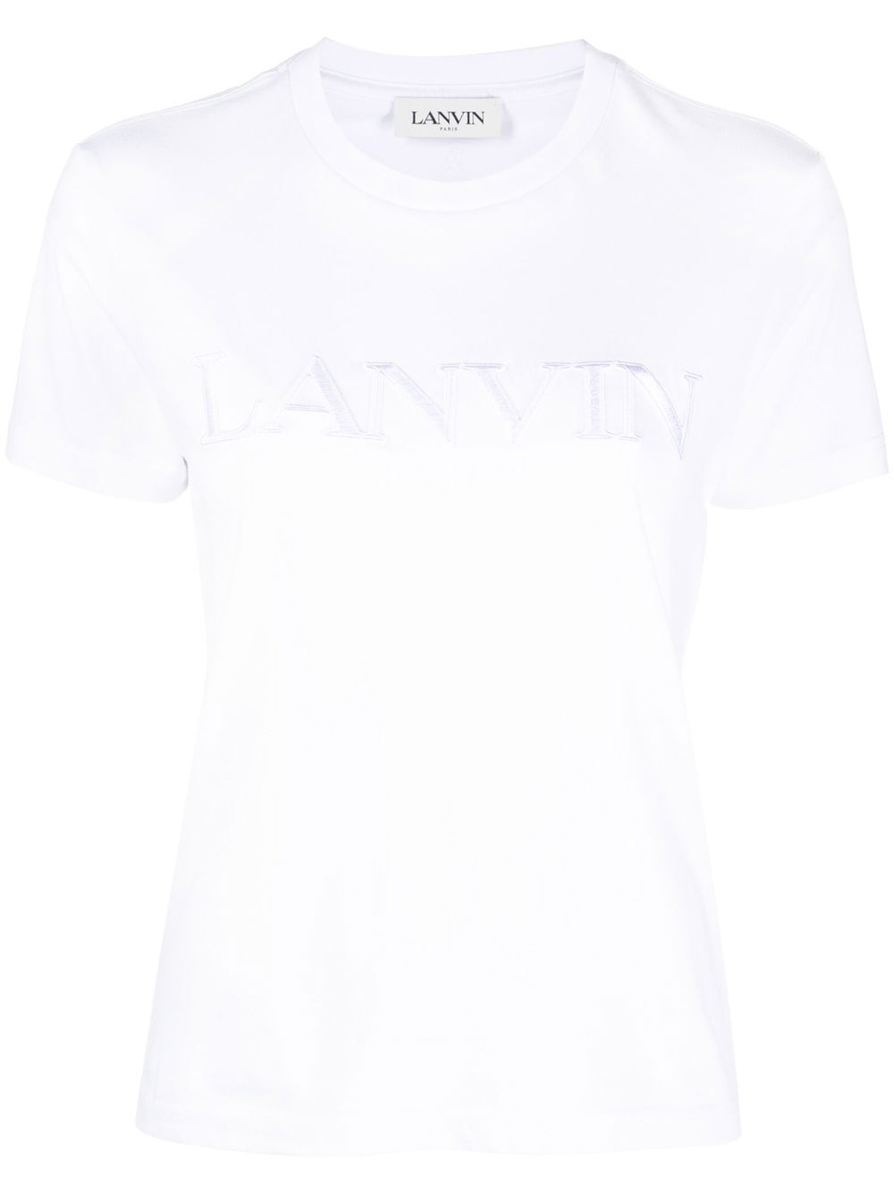 Logo-embroidered round-neck T-shirt - White