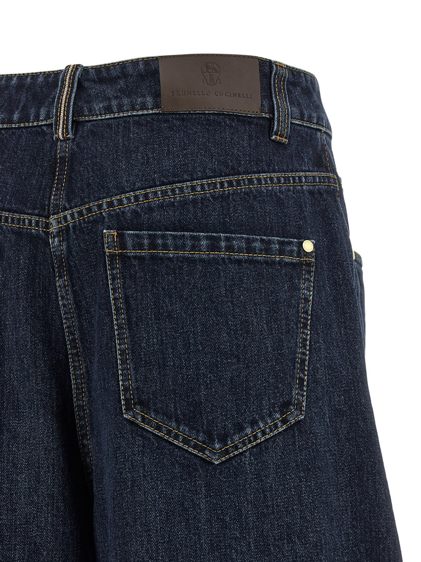 Brunello Cucinelli - high waist wide leg barrel jean